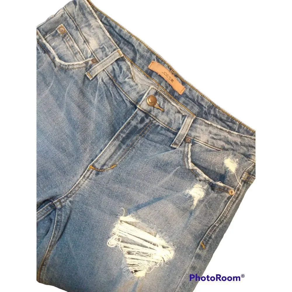 Joe's Jeans boyfriend slim crop distressed jeans size‎ 28 women's